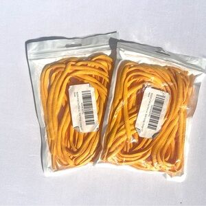 4 Three Packs Gold Orange Bootlaces Shoe Laces 47” & 31” New In Original Pack